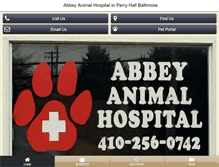 Tablet Screenshot of abbeyanimalhospital.com